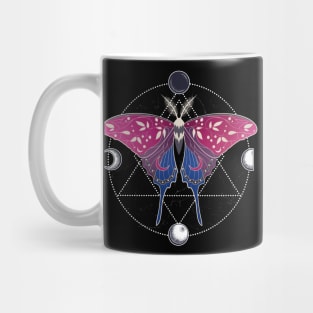 Bisexual Luna Moth Celestial Cottagecore LGBT Pride Flag Mug